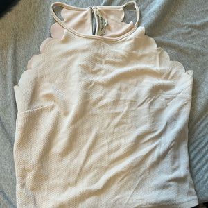 Scalloped tank top